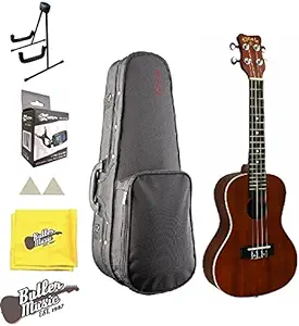 Kohala by Lanikai AK-CAE A/E Concert Size Mahogany Ukulele w/Hard case and More