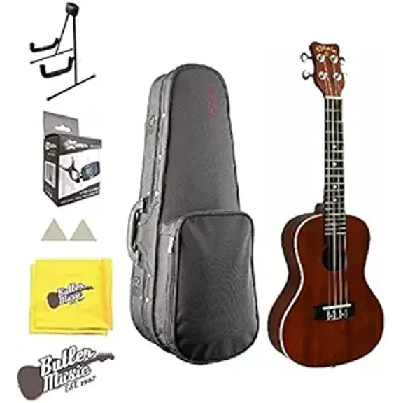 Kohala by Lanikai AK-CAE A/E Concert Size Mahogany Ukulele w/Hard case and More