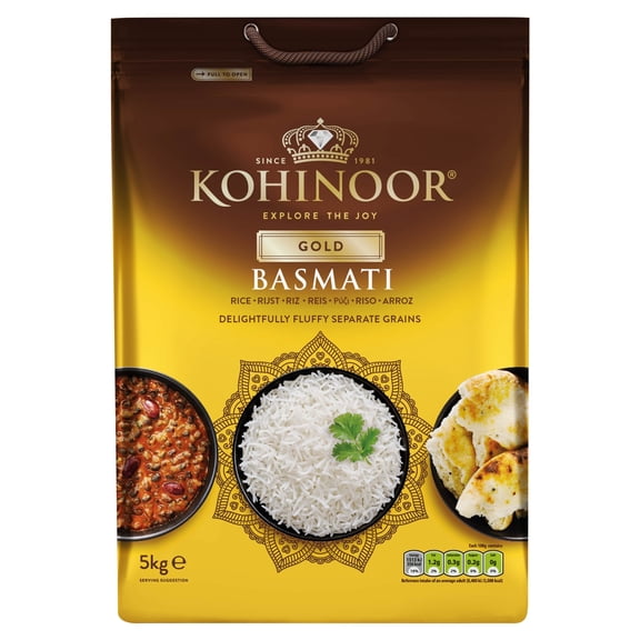 Kohinoor Gold Basmati Rice 5kg, Imported from Britain
