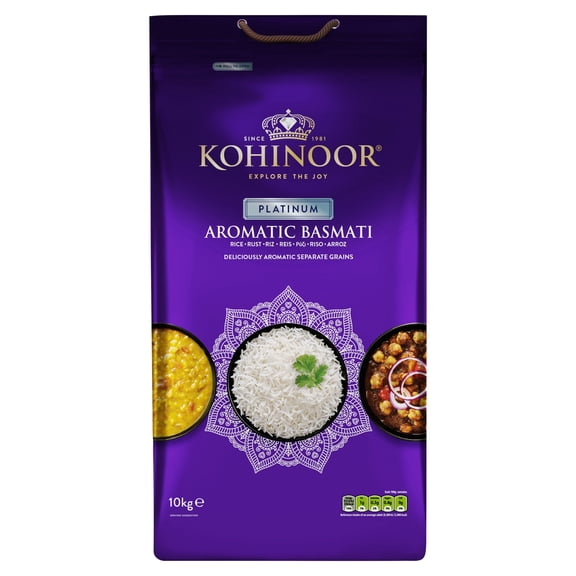 Kohinoor Platinum Basmati Rice 10kg, Imported from Britain