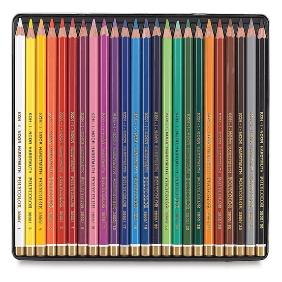 Kohinoor Polycolor Artist Color Pencil Tin Set - 24 pieces