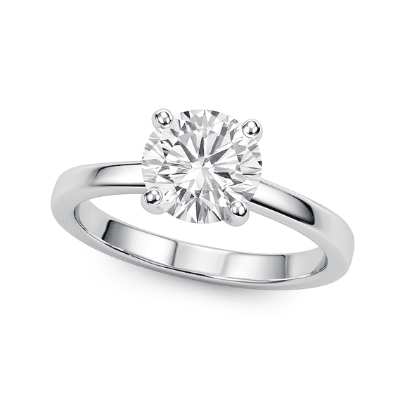 KohinoorGems Classic 1/2 Ct Round Solitaire Lab Grown Diamond Ring in 14K White Gold – Timeless 4-Prong Elegance