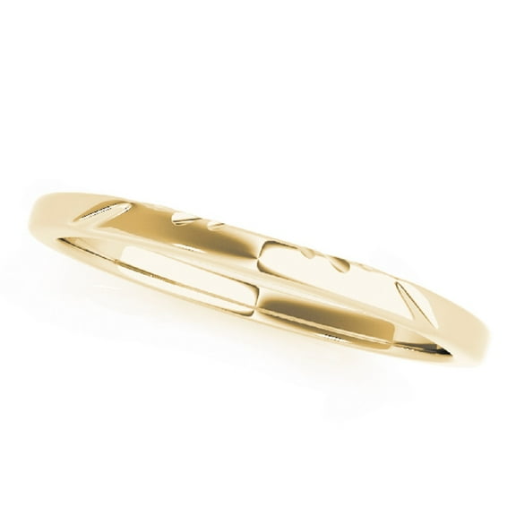 KohinoorGems Minimalist Engraved Slim Wedding Band in 10K Yellow Gold