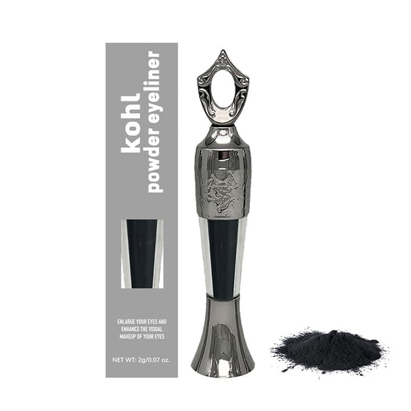 Kohl Powder Eyeliner, Black - 1 Eyeliner Powder, Eye Liner Powder Eyeliner Handmade Natural Eyeliner In Powder Form Long Lasting Eyeliner Arabic Eyeliner Powder For Natural Makeup, Makeup Organizers