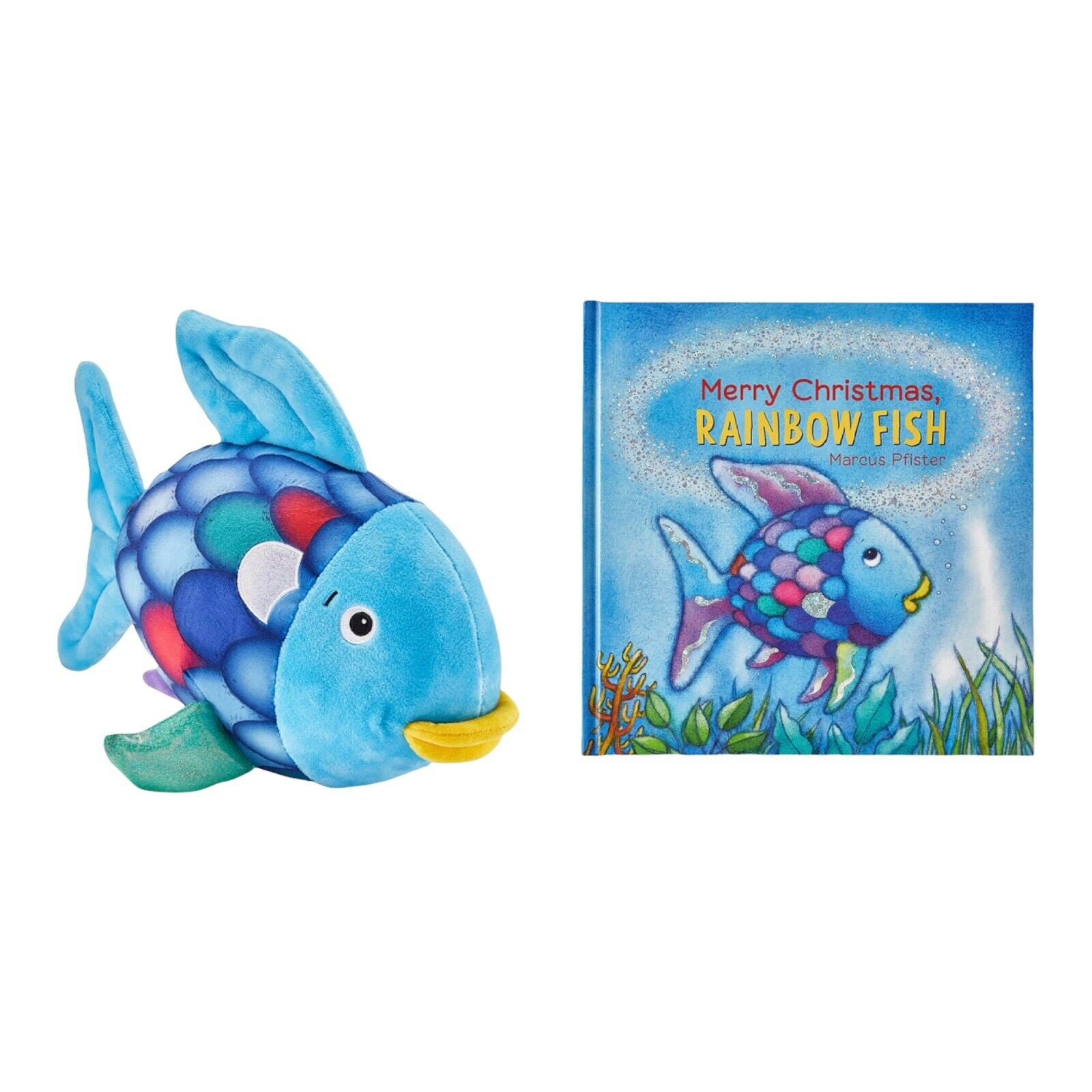 Kohl's Rainbow Fish Plush Christmas BOOK Set Diehard Ocean 12‚Äù