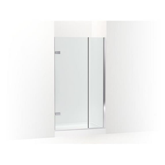 Kohler 27710-10L-SHP 0.375 in. Pivot Door Glass & Hardware No Handle - Bright Polished Silver