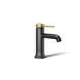 thumbnail image 1 of Kohler  1.2 GPM Occasion Single-Handle Bathroom Sink Faucet - Matte Black with Moderne Brass, 1 of 1
