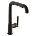 thumbnail image 1 of Kohler  1.5 gpm Purist Single Hole Pull Out Kitchen Faucet, Matte Black, 1 of 2