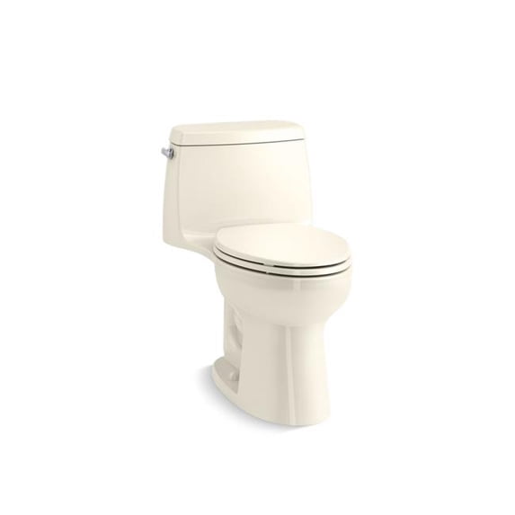 Kohler 1.6 GPF Santa Rosa Compact Elongated Toilet with Revolution 360 Swirl Flushing Technology - Biscuit