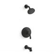 thumbnail image 1 of Kohler  1-Handle 1.75 GPM Simplice Rite-Temp Bath & Shower Trim Kit - Matte Black, 1 of 4