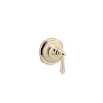 thumbnail image 1 of Kohler  1-Handle 2-Function Artifacts Mastershower Transfer Valve Trim with Lever Handle - Vibrant French Gold, 1 of 1