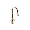thumbnail image 1 of Kohler  1-Handle Artifacts Pull-Down Kitchen Sink Faucet with Three-Function Spray Head - Vibrant French Gold, 1 of 1