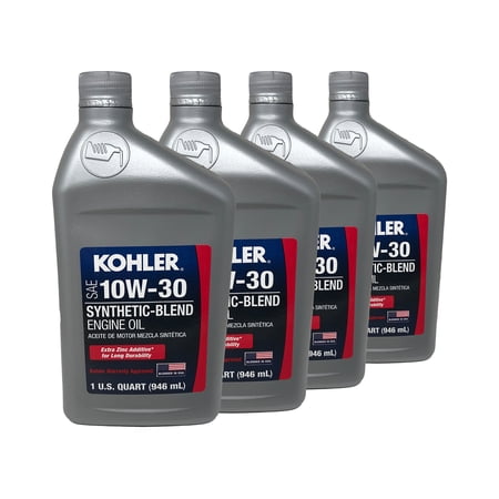 Kohler 10W30 Semi Synthetic Motor Oil 4 QUARTS 25 357 65-S 4 PACK 10w-30