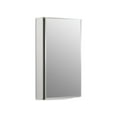 thumbnail image 1 of Kohler 15" W X 26" H Aluminum Single-Door Medicine Cabinet with Mirrored Door, Beveled Edges, 1 of 4