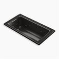 thumbnail image 1 of Kohler 1947-H-7 60 x 30 in. Archer Drop-In Whirlpool Bath with Heat & Comfort Depth Design - Black, 1 of 2