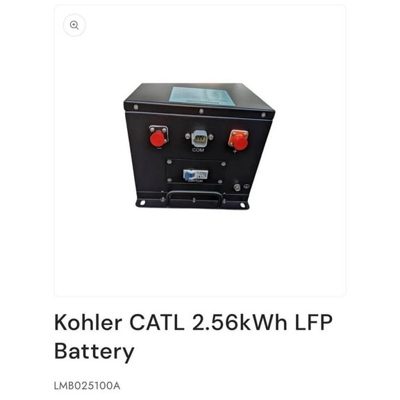 Kohler 2.5kWh Solar Backup Battery 25.6V 100Ah LFP Lithium Iron Phosphate Energy Storage System