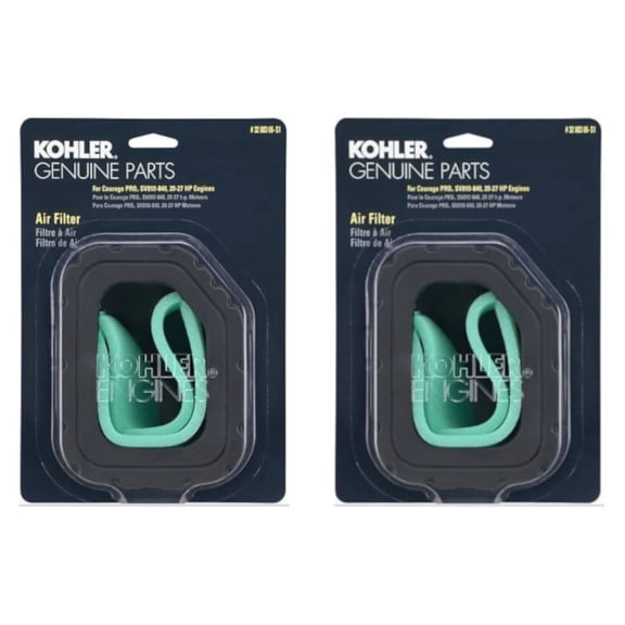 Kohler (2 Pack) 32 883 06-S1 Engine Air Filter W/Pre-Cleaner