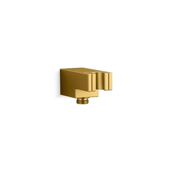 Kohler 26310-2MB Statement Wall-Mount Hand Shower Holder with Supply Elbow & Check Valve - Vibrant Brushed Moderne Brass