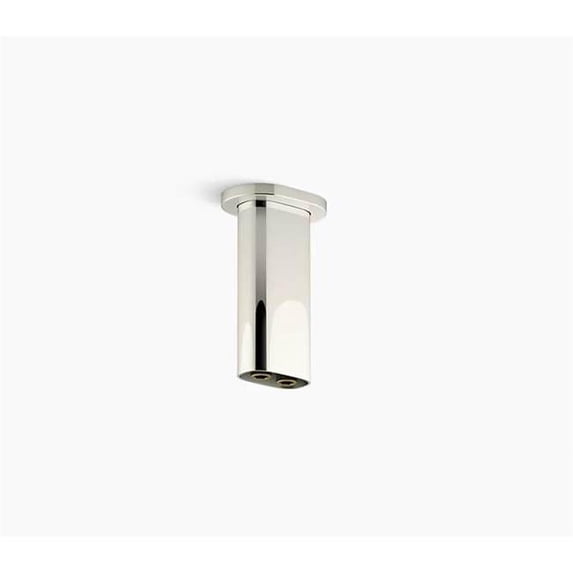 Kohler 26325-SN 5 in. Statement Ceiling-Mount Two-Function Rainhead Arm & Flange - Vibrant Polished Nickel