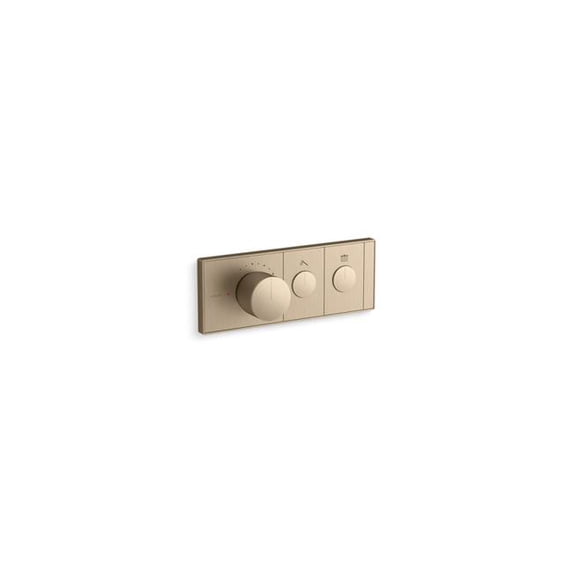 Kohler 26346-9-BV Two Outlet Recessed Mechanical Thermostatic Valve Control - Vibrant Brushed Bronze