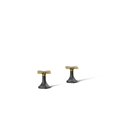 thumbnail image 1 of Kohler 27010-3-BMB Occasion Cross Bathroom Sink Faucet Handles - Matte Black with Moderne Brass, 1 of 1