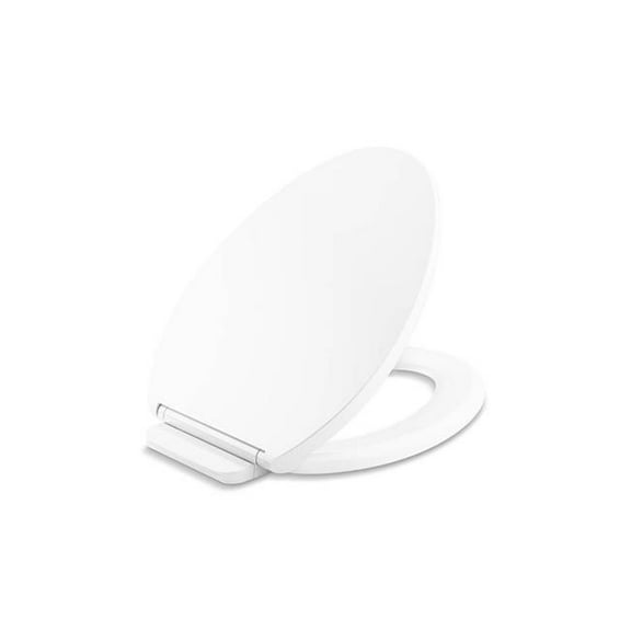 Open Box Kohler 27331-0 Glissade Readylatch Quiet-Close Elongated Toilet Seat - White