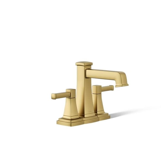 Kohler 27398-4K-2MB 1.0 GPM Riff Center Set Bathroom Sink Faucet - Vibrant Brushed Moderne Brass