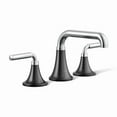 thumbnail image 1 of Kohler 27416-4N-CBL 0.5 GPM Tone Widespread Bathroom Sink Faucet - Polished Chrome Matte Black, 1 of 1