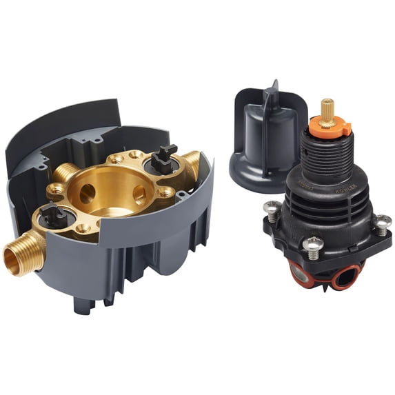 Kohler 28304-KS-NA Rite-Temp Thermostatic Valve Body & Cartridge Kit with Service Stops