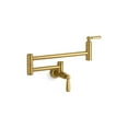 thumbnail image 1 of Kohler 28359-2MB 3.2 GPM 2-Handle Edalyn by Studio McGee Wall-Mount Pot Filler - Vibrant Brushed Moderne Brass, 1 of 1