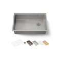 thumbnail image 1 of Kohler 33660-PC-NA 29 in. Undermount Single Bowl Workstation Kitchen Sink - Stainless Steel, 1 of 1
