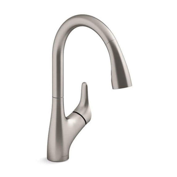 Kohler 30469-VS Rival Pull-Down Kitchen Sink Faucet with Two-Function Spray Head - Vibrant Stainless