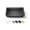 thumbnail image 1 of Kohler 33710-PC-CM7 32.5 in. Undermount Single Bowl Workstation Kitchen Sink - Matte Graphite, 1 of 1