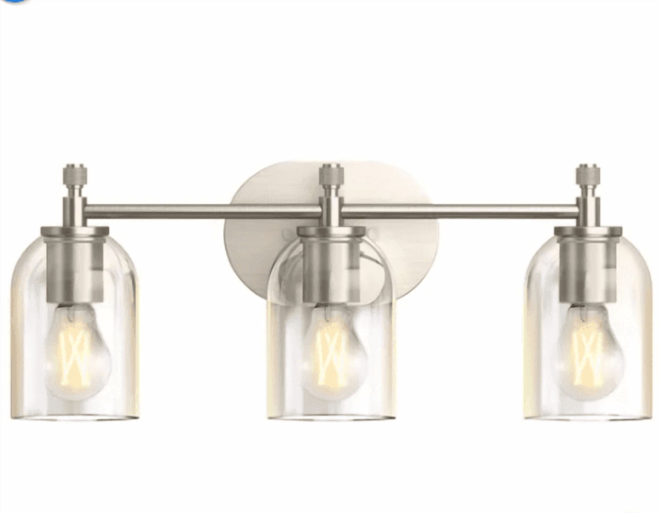 KOHLER Bellera 3-Light Wall Sconce | Transitional Clear Glass Globe Fixture