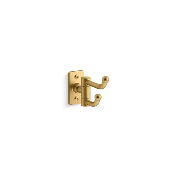 Kohler 35927-2MB Castia by Studio McGee Double Robe Hook - Vibrant Brushed Moderne Brass