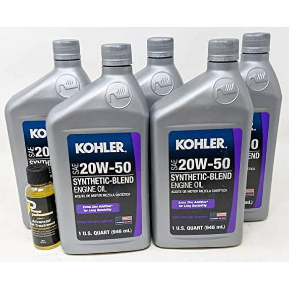 Kohler 5-Quarts 25 357 68-S Synthetic Blend SAE 20W50 4-Cycle Engine Oil