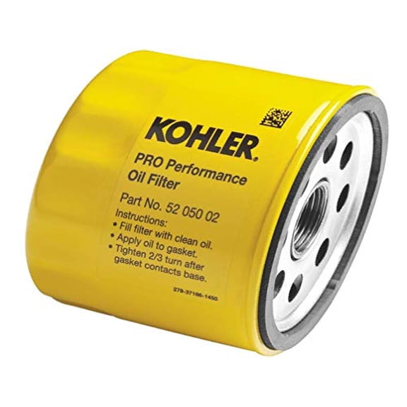 Kohler 52 050 02-S Engine Oil Filter Extra Capacity for CH11 - CH15, CV11 - CV22, M18 - M20, MV16 - MV20 and K582 (New Version)