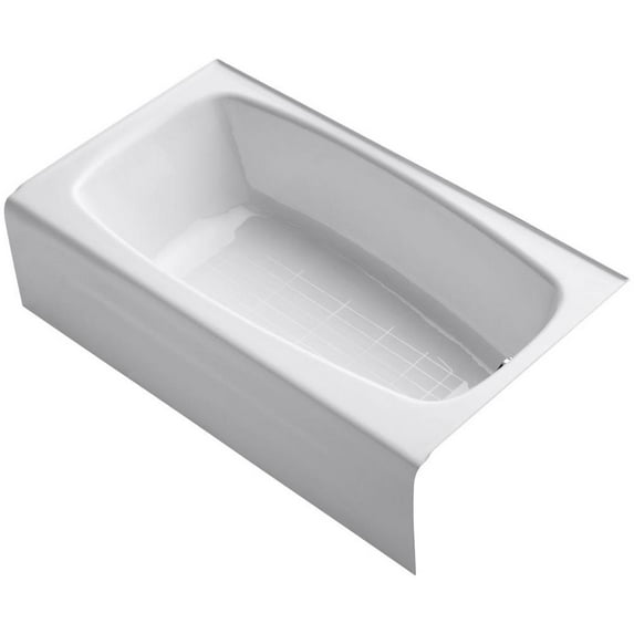 KOHLER K-746-0 Seaforth Bath with Right-Hand Drain, White