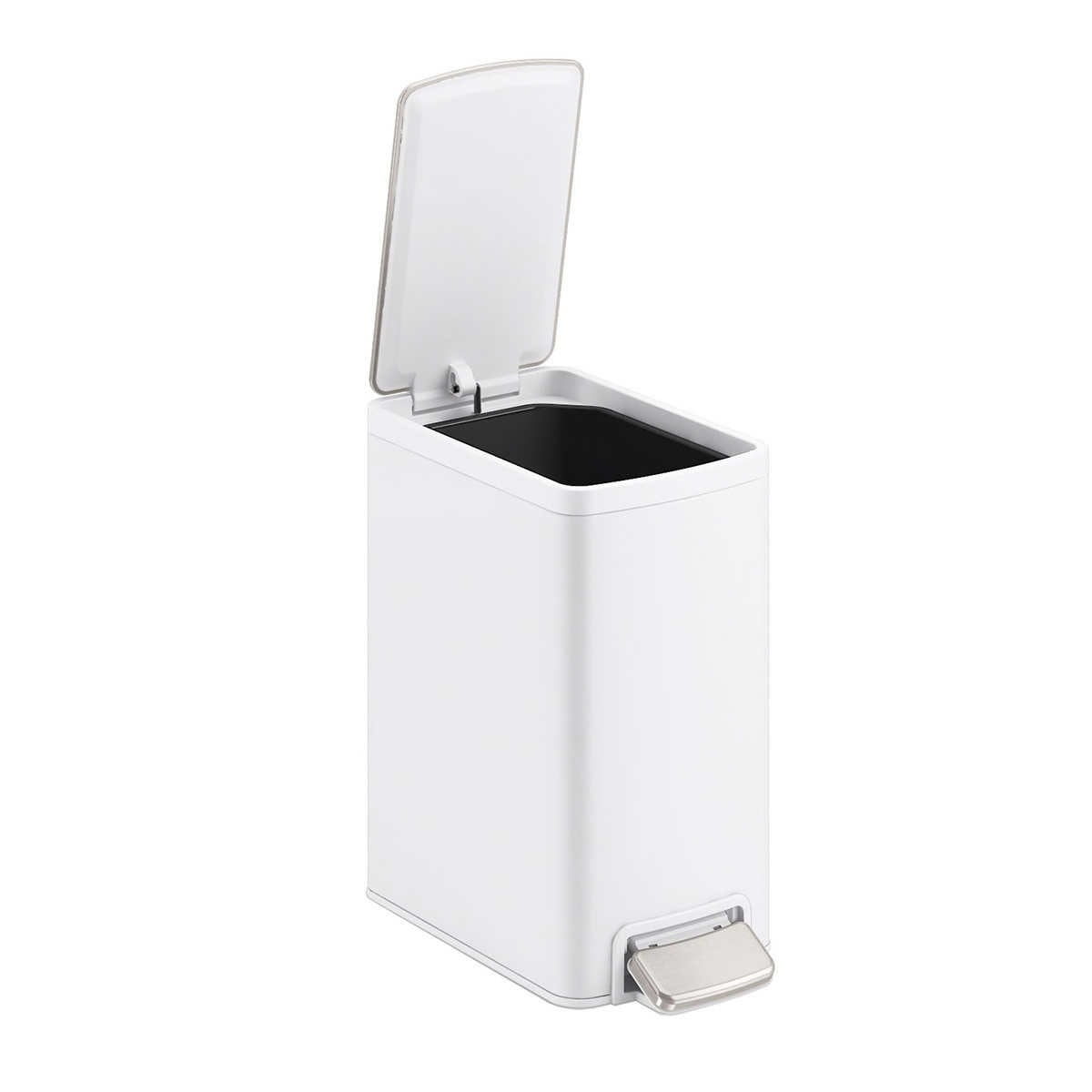 Kohler 6 Liter Stainless Steel Step Trash Bin White (Pack of 2