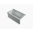 thumbnail image 1 of Kohler  60 x 30 in. Archer Ia Bath Tube with Integral Apron, Integral Flange & Left-Hand Drain, Ice Grey, 1 of 4