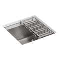 thumbnail image 1 of Kohler 8 Degree K3671-NA Undermount Bar Sink with Sink Rack and Wine Glass Rack, 1 of 7
