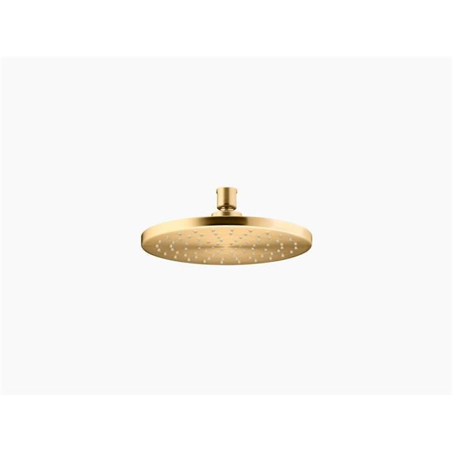 8-Inch Vibrant Brushed Moderne Brass Ceiling Mounted Rain Shower Head