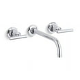 thumbnail image 1 of Kohler  9 in. Purist Wall-Mount Bathroom Sink Faucet Trim, Polished Chrome, 1 of 2