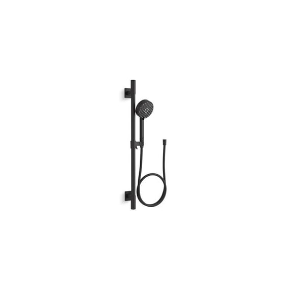 Kohler 99242-Y-BL 24 in. 2.5 GPM Awaken G110 Deluxe Four-Function Hand Shower Kit - Matte Black