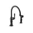 thumbnail image 1 of Kohler  Artifacts Single-Handle Kitchen Sink Faucet with Two-Function Spray Head - Matte Black, 1 of 1