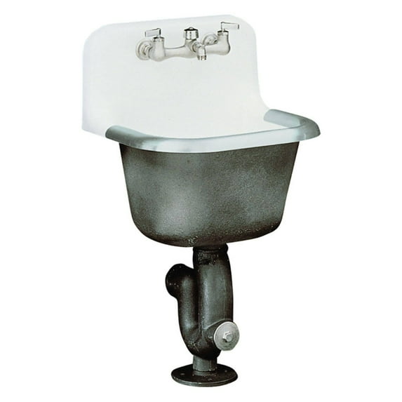 Kohler Bannon 24 in. Service Sink with Rim Guard and Back Drilled Centers