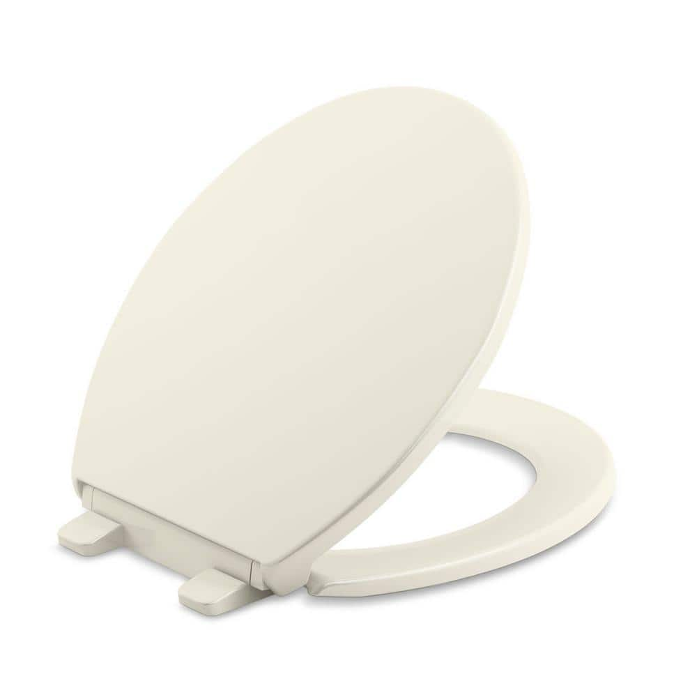 Kohler Bathroom Round Closed Front Toilet Seat Cover Biscuit Quiet Soft ...