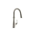 thumbnail image 1 of Kohler Bellera 1 or 3-Hole Kitchen Sink Faucet with Pull-Down 16-3/4" Spout, Right-Hand Lever Handle, Docknetik Magnetic Docking System, 3-Function Sprayhead Featuring Sweep Spray, Vibrant Stainless, 1 of 7