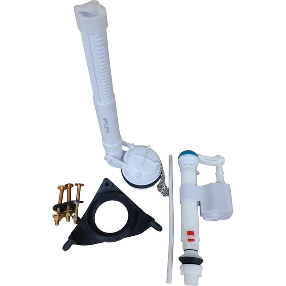 Kohler Bolton Replacement Toilet Fill and Flush Valve Repair Kit with Adjustable Overflow Tube by NuFlush