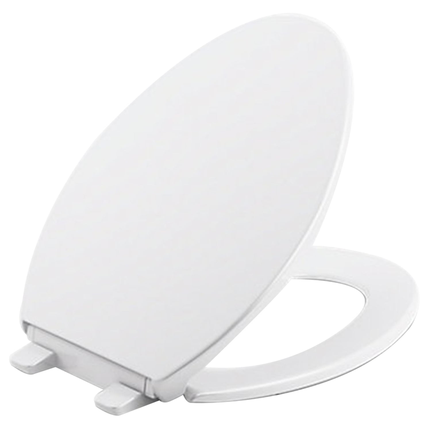 White Elongated Plastic Slow Close Toilet Seat